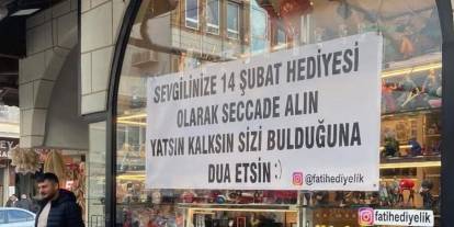 CHP’li vekilden “14 Şubat’ta seccade alın” ilanına tepki